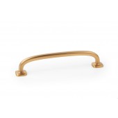 Maner pentru mobila Quart Mini, finisaj alama cava periata, L: 146 mm