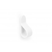 Buton pentru mobila Belt, finisaj alb mat, 63.5x22 mm