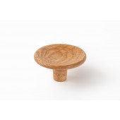Buton din lemn pentru mobila Disc Wood, finisaj stejar, D 38 mm