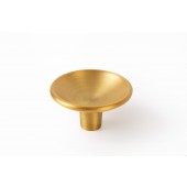 Buton pentru mobila Disc Zamak, finisaj alama, D 50 mm