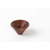 Buton din lemn pentru mobila Conic Wood, finisaj nuc, D 43 mm