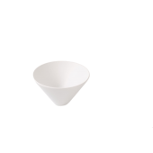 Buton pentru mobila Conic Zamak, finisaj alb mat, D 43 mm