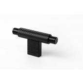 Buton pentru mobila Arpa, finisaj negru periat, 70x35 mm
