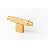 Buton pentru mobila Arpa, finisaj alama intunecata periata, 70x35 mm