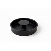 Buton pentru mobila ingropat Dipo, finisaj negru mat, D 74 mm