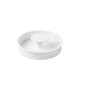 Buton pentru mobila ingropat Dipo, finisaj alb mat, D 74 mm