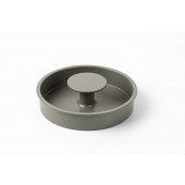 Buton pentru mobila ingropat Dipo, finisaj gri muschi, D 74 mm