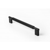 Maner pentru mobila Arpa, finisaj negru periat, L 214 mm