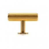 Buton pentru mobila Rille, finisaj alama intunecata periata, 55x38.5 mm