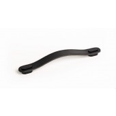 Maner Oblong din piele neagra pentru mobilier, cu ornament finisaj negru mat, L 197 mm