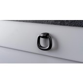 Buton pentru mobila Pendant, finisaj negru mat, L:39.3 mm