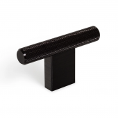 Maner pentru mobila Graf Mini, finisaj negru periat, L= 60 mm