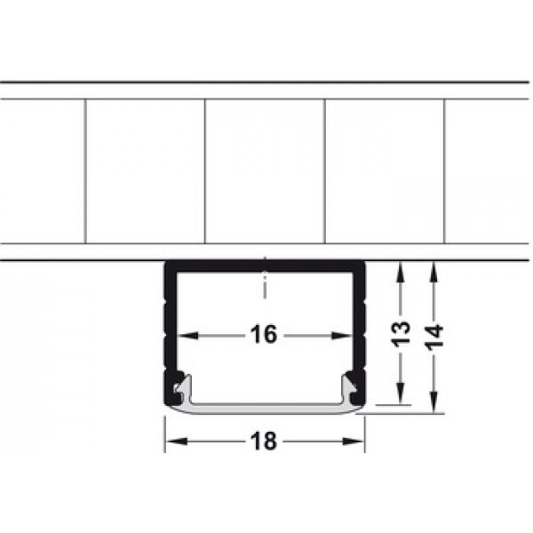 Profil Hafele LOOX pentru montaj pe suprafata banda LED Darel.ro