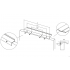 Maner pentru mobilier Vann, negru mat, L: 200 mm