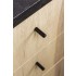 Buton pentru mobila Graf Mini, finisaj negru periat, D= 10 mm