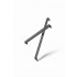 Maner pentru mobilier Lines, L:330 mm, finisaj gri cenusiu periat