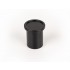 Furniture knob Round Aluminum Black Brushed