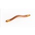Maner Oblong din piele bej pentru mobilier, cu ornament finisaj auriu periat, L197 mm