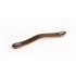 Maner Oblong din piele maro pentru mobilier, cu ornament finisaj gri periat, L197 mm