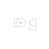 Buton din lemn pentru mobila Conic Wood, finisaj nuc, D 43 mm