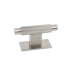 Buton pentru mobila Arpa Plate, finisaj otel inoxidabil, 70x25 mm