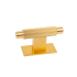 Buton pentru mobila Arpa Plate, finisaj alama intunecata periata, 70x25 mm