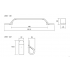 Maner pentru mobila Belt, finisaj alb mat, L: 221.3 mm