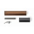 Maner pentru mobila Wing, finisaj negru periat, L:350 mm