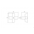 Buton pentru mobila Equis, finisaj cupru lustruit, 40x40 mm