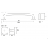 Maner pentru mobila Quart Big, finisaj alama cava periata, L: 183.4 mm