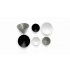 Buton pentru mobila Conic Zamak, finisaj alb mat, D 29.4 mm