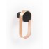 Agatatoare cuier ovala Orbit, finisaj negru mat/cupru periat, 105x45 mm