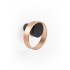 Agatatoare cuier rotunda Orbit, finisaj negru mat/cupru periat, 75x45 mm