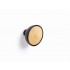 Agatatoare cuier Bol, finisaj negru mat cu fag natur, 45x31.2 mm
