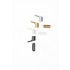 Agatatoare cuier Luv Zamak, finisaj alama cava periata, 51.2x17.5x41.1 mm