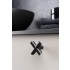 Buton pentru mobila Equis, finisaj nichel negru lustruit, 40x40 mm
