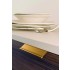 Maner pentru mobila Wing, finisaj alama cava periata, L:350 mm