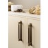 Maner pentru mobila Arpa Plate, finisaj alama rustica, L:230 mm