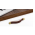 Maner Flexa din piele maro pentru mobilier, cu ornament negru, L:150 mm