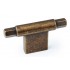 Buton pentru mobila Prisma, finisaj alama rustica, 78x41 mm
