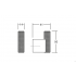 Agatatoare cuier Graf, finisaj otel inoxidabil, 14x41x50 mm