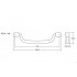 Maner pentru mobila Pendant, finisaj cositor, L:138.4 mm