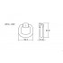 Buton pentru mobila Pendant, finisaj negru mat, L:39.3 mm