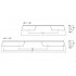 Maner pentru mobila Rail, finisaj alama cava periata, L 180 mm
