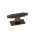 Buton pentru mobila Arpa Plate, finisaj alama rustica, 70x25 mm