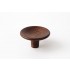 Buton din lemn pentru mobila Disc Wood, finisaj nuc, D 38 mm