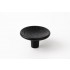 Buton din lemn pentru mobila Disc Wood, finisaj negru mat lacuit, D 38 mm