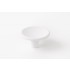 Buton pentru mobila Disc Zamak, finisaj alb mat, D 38 mm