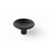 Buton din lemn pentru mobila Disc Wood, finisaj negru mat lacuit, D 50 mm