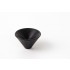 Buton din lemn pentru mobila Conic Wood, finisaj negru mat lacuit, D 43 mm